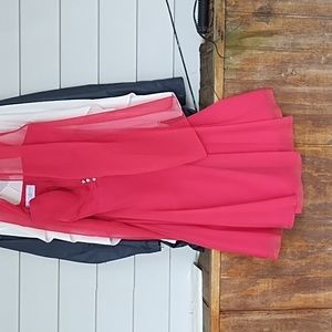 Beautiful red prom dress with scarf